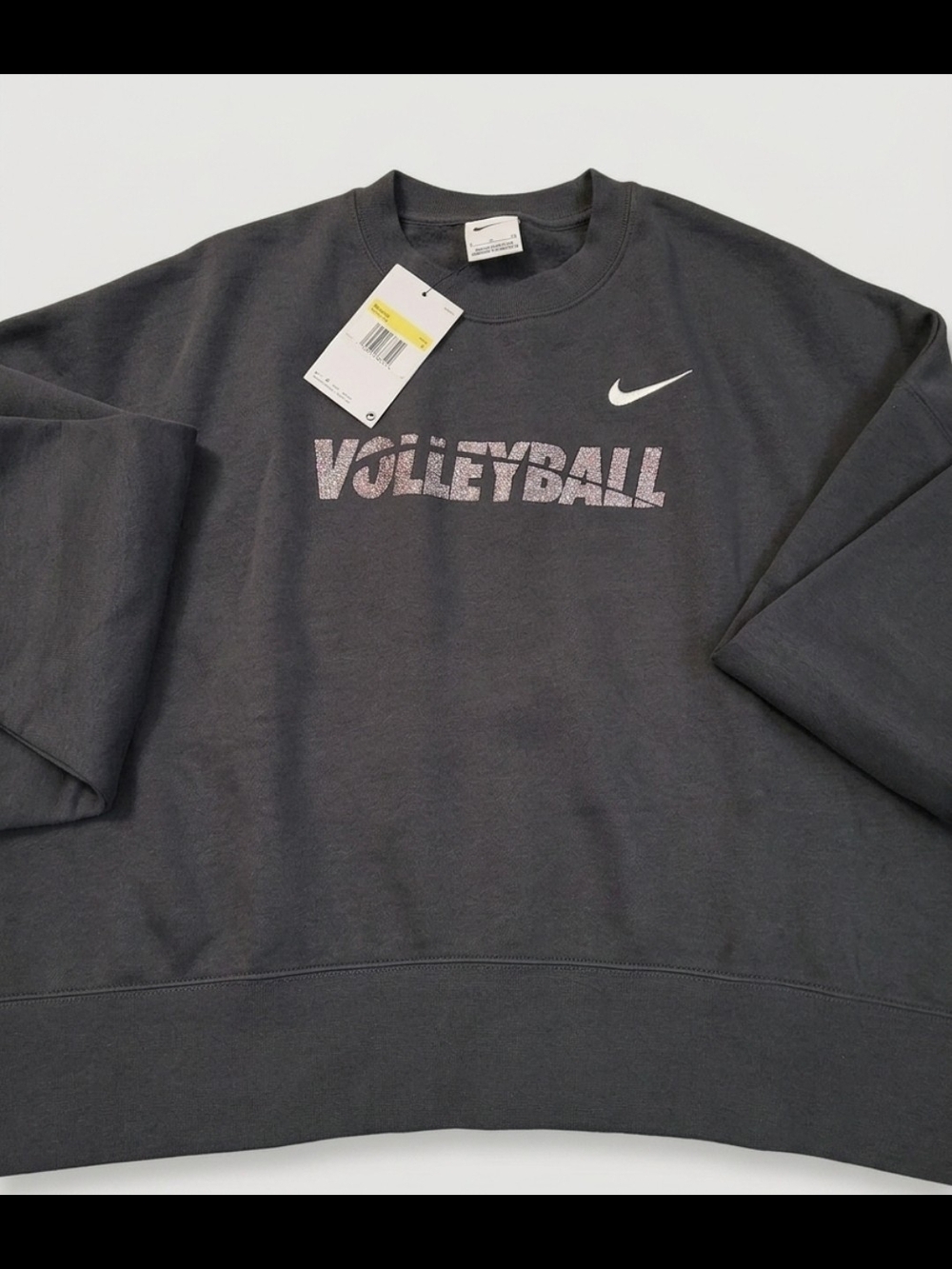 Nike Charcoal Crewneck Sweatshirt with 'VOLLEYBALL' Graphic